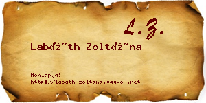 Labáth Zoltána névjegykártya